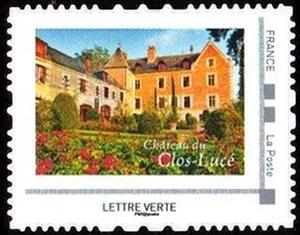 Stamp, 500 years French Renaissance, France,  , Castles