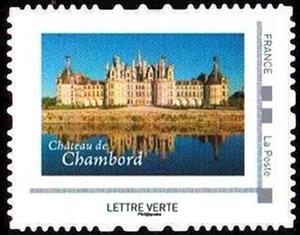 Stamp, 500 years French Renaissance, France,  , Castles