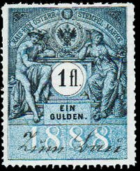 Stempel Marke 1888 1fl