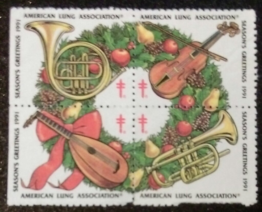 American Lung Association Wreath and Musical Instruments