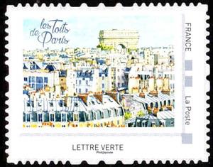 Stamp, Rooftops of Paris, France,  , Townscapes / City Views