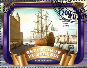 Stamp, Marine royale suedoise Vasa (1627), Cinderellas,  , Sailing Ships