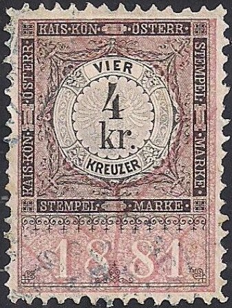 Stempel Marke 1881 4kr