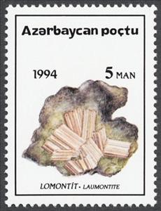 Stamp, Laumontit, Azerbaijan,  , Minerals