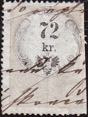 Stempel Marke 1858 72kr