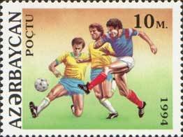 Stamp, Football players, Azerbaijan,  , Football (Soccer)