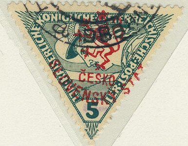 Austria Stamps Overprinted "ČESKO-SLOVENSKÝ STÁT" and Lion