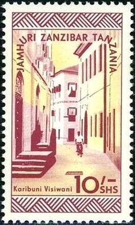 Stamp, Welcome to the islands, Zanzibar,  