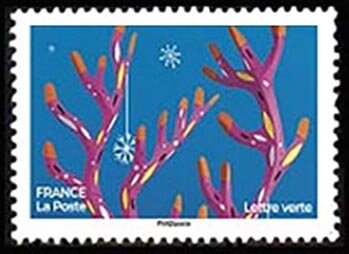 Stamp, Holiday Stamps 2019, France,  , Christmas, Horns
