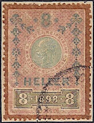 Stempel Marke 1898 8 heller