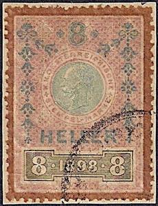 Stamp, Stempel Marke 1898 8 heller, Austria,  , Numbers