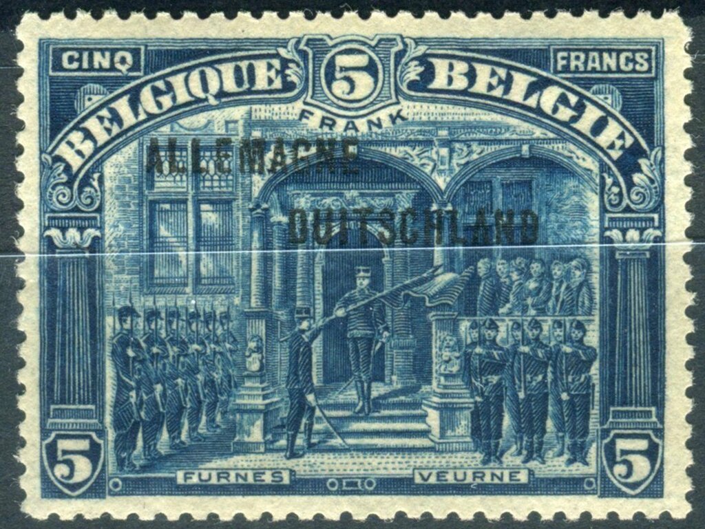 Surcharge "Allemagne Duitschland" on Veurne