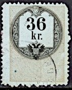 Stempel Marke 1858 36kr