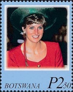 Stamp, Princess Diana, Botswana,  , Princesses, Royalty