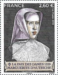 Stamp, Margaret of Austria, France,  , Women