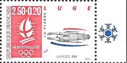 Stamp, Olympic Games - Sledge - La Plagne, France,  , Olympic Games, Sledges, Special Occasions, Sports