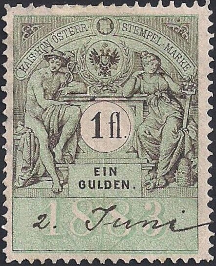 Stempel Marke 1883 1fl