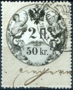 Stamp, Stempel Marke 1858 2 1/2fl, Austria,  , Numbers