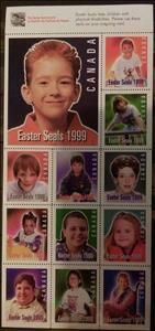 Mini Sheet, Easter Seals Help Children with Physical Disabilites, Cinderellas,  , Charity, Children, Disabled, Easter