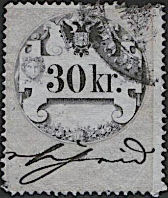 Stempel Marke 1858 30kr