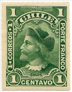 Stamp, Christopher Columbus (1451-1506), Chile,  