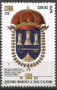 Stamp, 500th Anniversary of Founding of Havana, Cuba,  , Coats of Arms