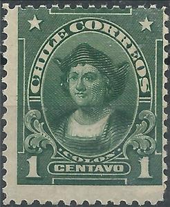 Stamp, Christopher Columbus (1451-1506), Chile,  , Explorers