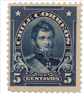 Stamp, Bernardo O'Higgins (1778-1842), Chile,  , Heads of State