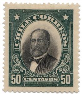 Stamp, Federico Errázuriz Zańartu (1825-1877), Chile,  