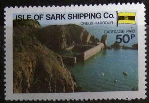 Stamp, Isle of Sark Shipping Co. Creux Harbour, Cinderellas,  , Coastal Areas, Ports