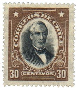 Stamp, José Joaquín Pérez (1801-1889), Chile,  
