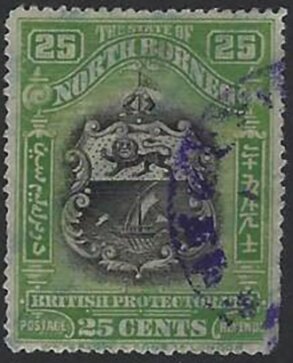 Stamp, Coat of Arms, North Borneo,  , Coats of Arms