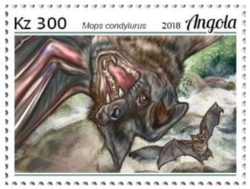 Stamp, Mops condylurus, Angola,  , Animals (Fauna), Bats, Mammals