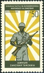 Stamp, Soldier, Zanzibar,  , Army
