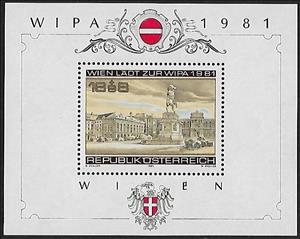 Souvenir Sheet, Stampexhibition WIPA, Austria,  