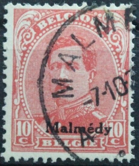 › Overprint "Malmédy" on King Albert I