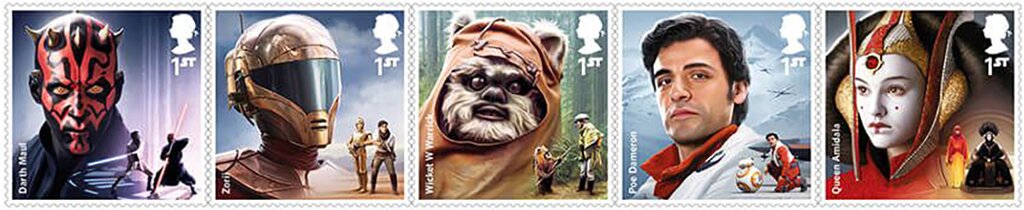 Se-tenant, Star Wars (Series III), United Kingdom of Great Britain & Northern Ireland,  , Actors, film, Star Wars