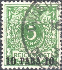 Stamp, overprint on Reichpost, Germany, Colonies and Post Abroad,  , Crowns and Coronets