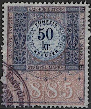 Stempel Marke 1885 50kr