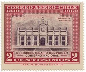 Stamp, Tribunal of Consulate, Chile,  