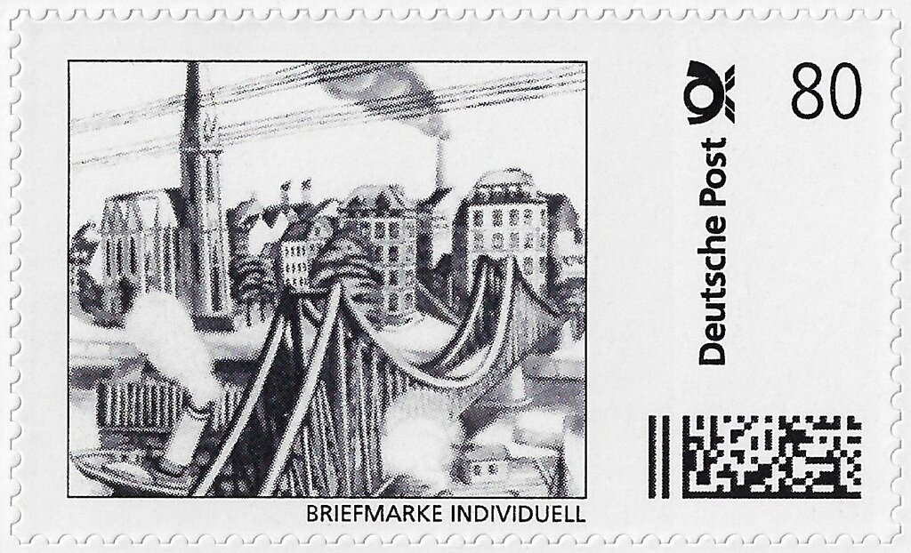 80: 150 years bridge Eiserner Steg Frankfurt: Max Beckmann