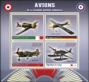 Mini Sheet, Avions, Cinderellas,  , Aircraft