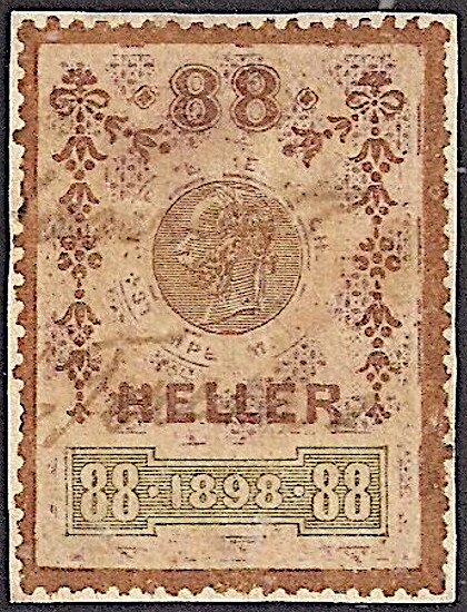 Stempel Marke 1898 88 heller
