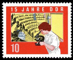 Stamp, Student, auditorium, Germany, Democratic Republic,  