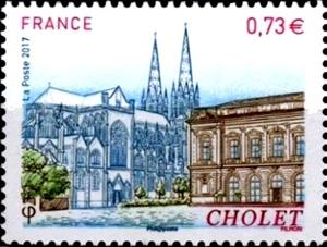 Stamp, Cholet: 90th Congress of Philatelic Associations, France,  , Anniversaries and Jubilees, Conferences, Townscapes / City Views