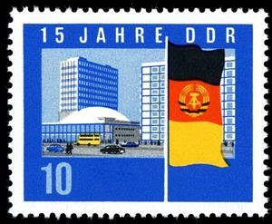 Stamp, Flag, blocks, Germany, Democratic Republic,  