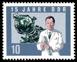 Stamp, Technicians, Planetarium Device, Germany, Democratic Republic,  , Optical Instruments, Telescopes