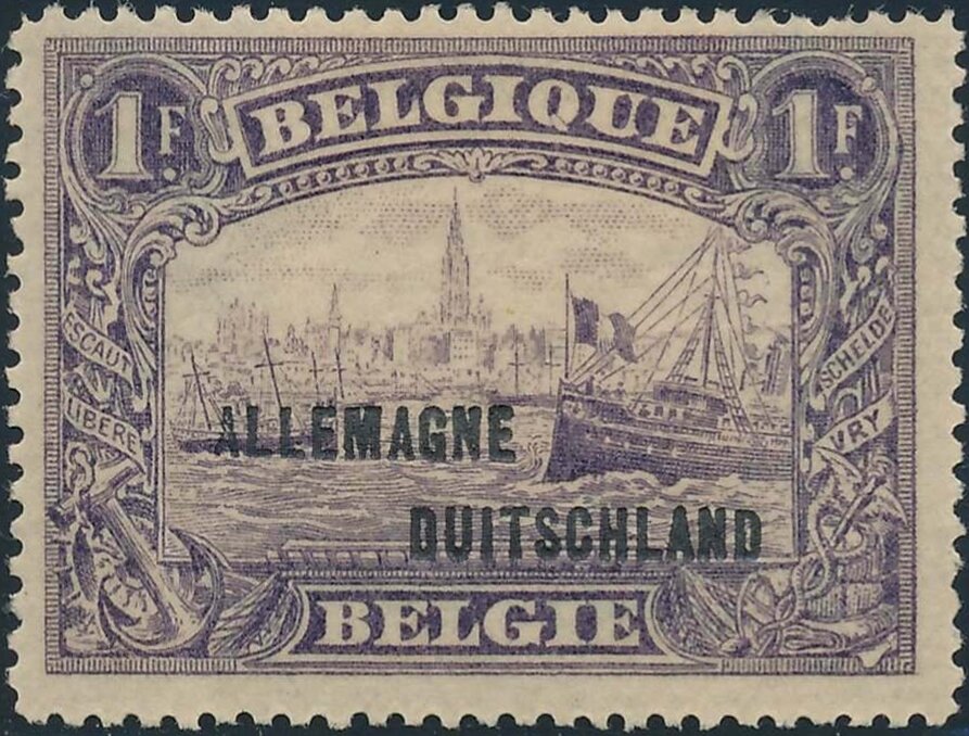 Surcharge "Allemagne Duitschland" on Antwerp