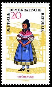 Stamp, Thüringen, Germany, Democratic Republic,  