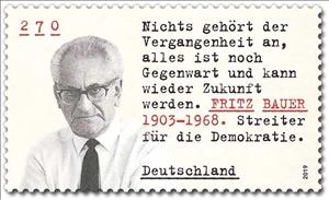 Stamp, Fritz Bauer, Lawyer and Judge, Germany, Federal Republic,  , Famous People, Lawyers, Men, Second World War